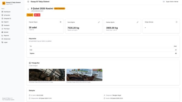 Mezbahane Takip Sistemi